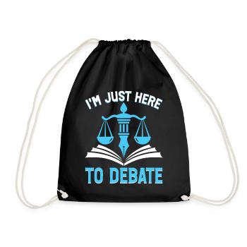 Étudiant en droit Diplôme en droit Futur avocat - Sac de sport léger - noir - Devant