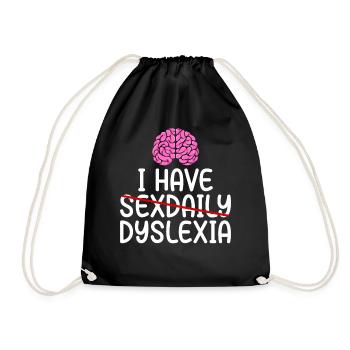 Drôle de conscience de la dyslexie Dyslexique - Sac de sport léger - noir - Devant