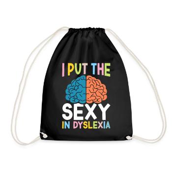 Drôle de conscience de la dyslexie Dyslexique - Sac de sport léger - noir - Devant