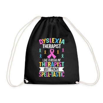 Dyslexia Awareness - Drawstring Bag - black - Front