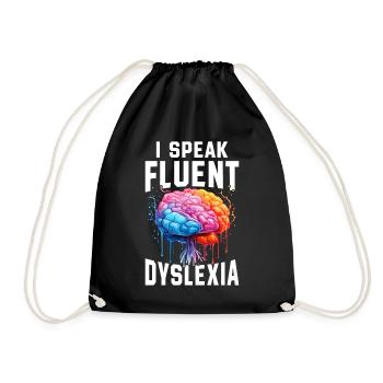 Drôle de conscience de la dyslexie Dyslexique - Sac de sport léger - noir - Devant