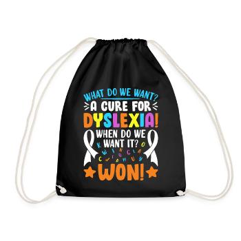 Drôle de prise de conscience de la dyslexie - Sac de sport léger - noir - Devant