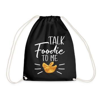 Funny Crab Rangoon Chinese Food - Drawstring Bag - black - Front