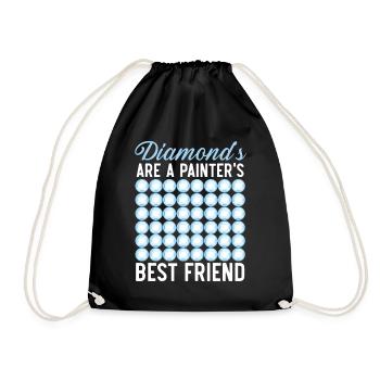 Diamond Painting Tools Diamond Painter - Drawstring Bag - black - Front