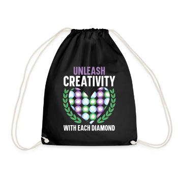 Diamond Painting Tools Diamond Painter - Drawstring Bag - black - Front