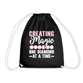 Diamond painting hand tools diamond painter - Drawstring Bag - black - Front