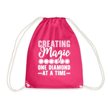 Outils à main pour peinture diamant, peintre diamant - Sac de sport léger - fuchsia - Devant
