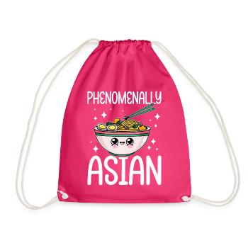 Noodle Soup Asian Food - Drawstring Bag - fuchsia - Front
