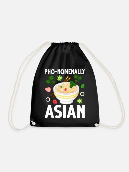 Vietnamesische Nudelsuppe Asiatisches Essen - Turnbeutel - Schwarz