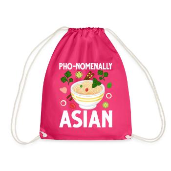 Vietnamesische Nudelsuppe Asiatisches Essen - Turnbeutel - Fuchsia - Vorne