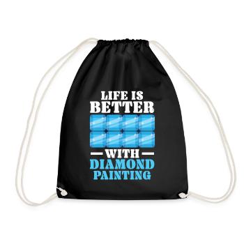 Diamond Painting Tools Diamond Painter - Drawstring Bag - black - Front