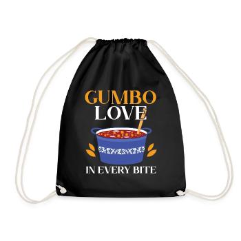 Gumbo Lovers Foodie Louisiane Manger Cuisine Cajun - Sac de sport léger - noir - Devant