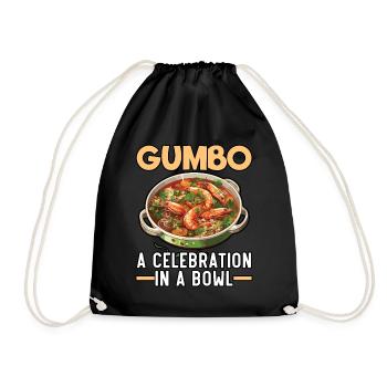 Gumbo Lovers Foodie Louisiane Manger Cuisine Cajun - Sac de sport léger - noir - Devant