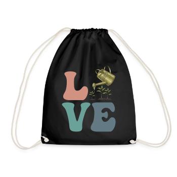 Gardening, Gardener, Plant Lover - Drawstring Bag - black - Front