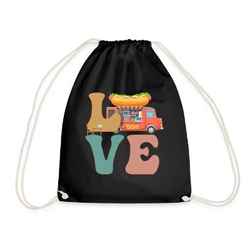 Food Truck - Drawstring Bag - black - Front