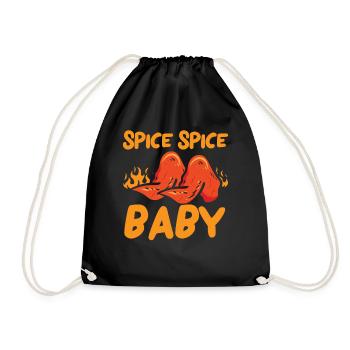 Buffalo Wings Foodie American Food Chicken - Drawstring Bag - black - Front
