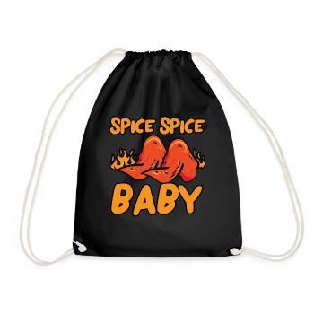 Buffalo Wings Foodie American Food Chicken - Drawstring Bag - black - Front