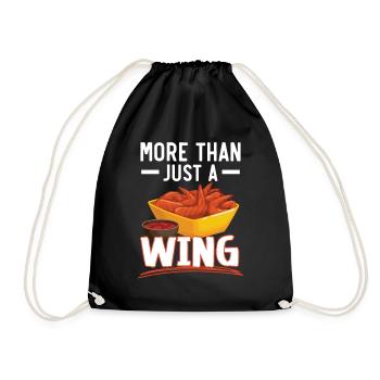Buffalo Wings Foodie American Food Chicken - Drawstring Bag - black - Front
