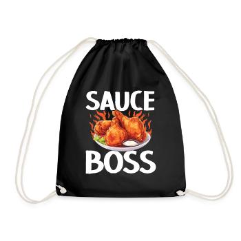 Buffalo Wings Foodie American Food Chicken - Drawstring Bag - black - Front