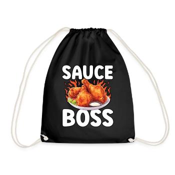 Buffalo Wings Foodie American Food Chicken - Drawstring Bag - black - Front