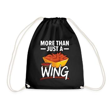 Buffalo Wings Foodie American Food Chicken - Drawstring Bag - black - Front