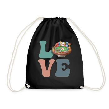 Casino Gambling Players - Drawstring Bag - black - Front
