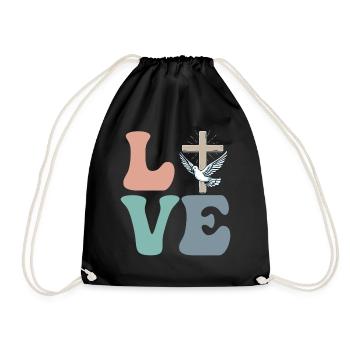 Christianity Christianity Jesus Cross Faith in God - Drawstring Bag - black - Front
