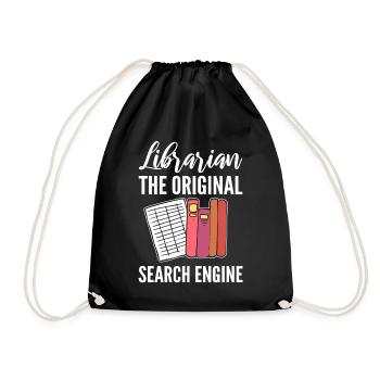 Librarian The Original Search Engine Kataloger - Turnbeutel - Schwarz - Vorne