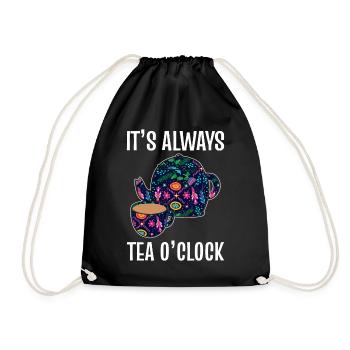 It's Always Tea Oclock Tee Barista - Turnbeutel - Schwarz - Vorne