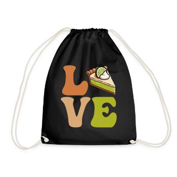 Key Lime Pie Florida Dessert - Drawstring Bag - black - Front