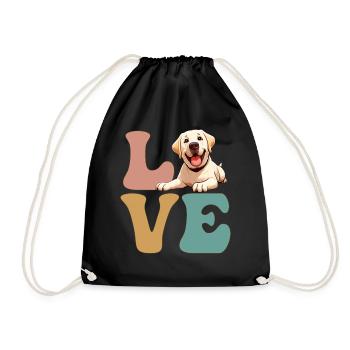 Labrador Dog Lover - Drawstring Bag - black - Front