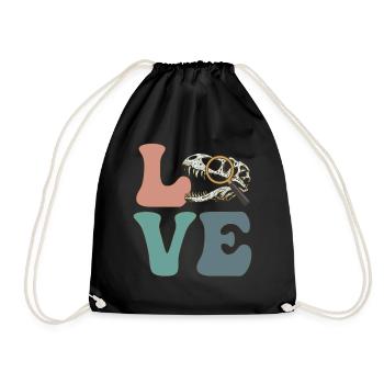 Paleontologist Paleontology Fossil Dinosaur - Drawstring Bag - black - Front