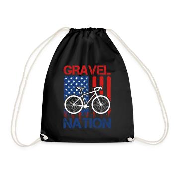 USA Gravel Nation Bike Packing Tour - Turnbeutel - Schwarz - Vorne