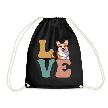 Pembroke Welsh Corgi amoureux des chiens - Sac de sport léger - noir - Devant