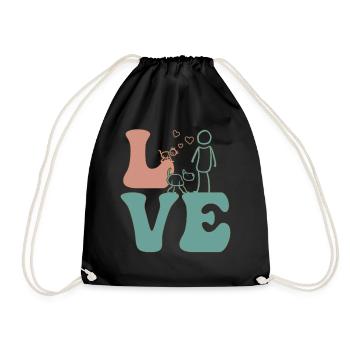 Pet Sitter Pet Sitting - Drawstring Bag - black - Front