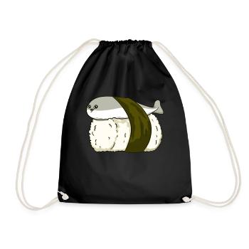 Sacabambaspis Poisson Meme Sushi Japonais - Sac de sport léger - noir - Devant