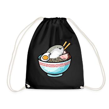 Sacabambaspis Fisch Meme Japanische Ramen-Schale - Turnbeutel - Schwarz - Vorne