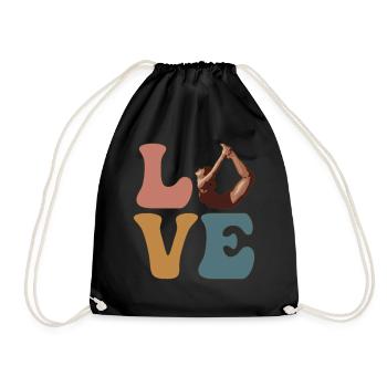Pilates Yoga Stretching Filles Femmes - Sac de sport léger - noir - Devant