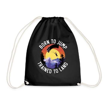 Paratroopers Skydiving Skydiving - Drawstring Bag - black - Front