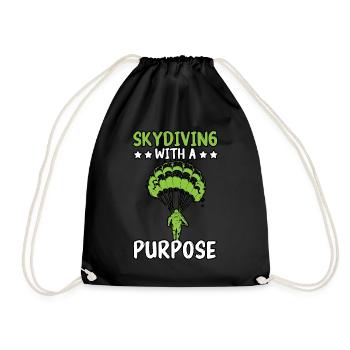 Paratroopers Skydiving Skydiving - Drawstring Bag - black - Front