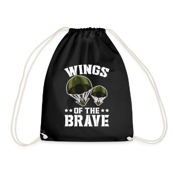 Paratroopers Skydiving Skydiving - Drawstring Bag - black - Front