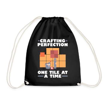 Carreleur Profession Carrelage Couche De Sol Carrelage - Sac de sport léger - noir - Devant