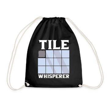 Tiler Tiler Profession Floor Layer Tile - Drawstring Bag - black - Front