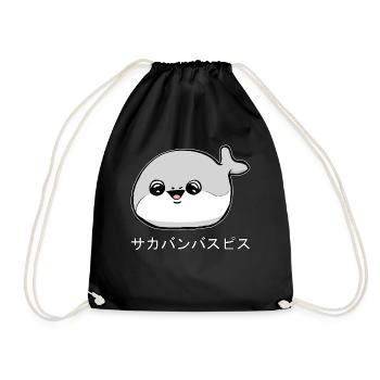 Sacabambaspi Fish Meme Japanese - Drawstring Bag - black - Front