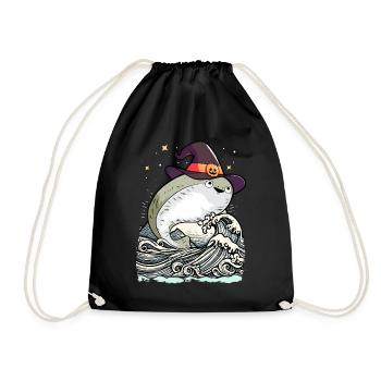 Sacabambaspis poisson Meme sorcière Halloween - Sac de sport léger - noir - Devant