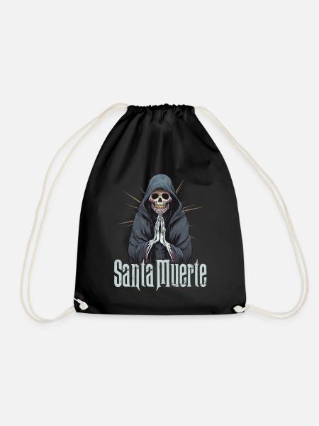Santisima Muerte Dia De Los Muertos Mexikanisch - Turnbeutel - Schwarz