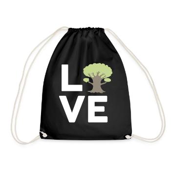 Tree Hugger Nature Environmentalist - Drawstring Bag - black - Front