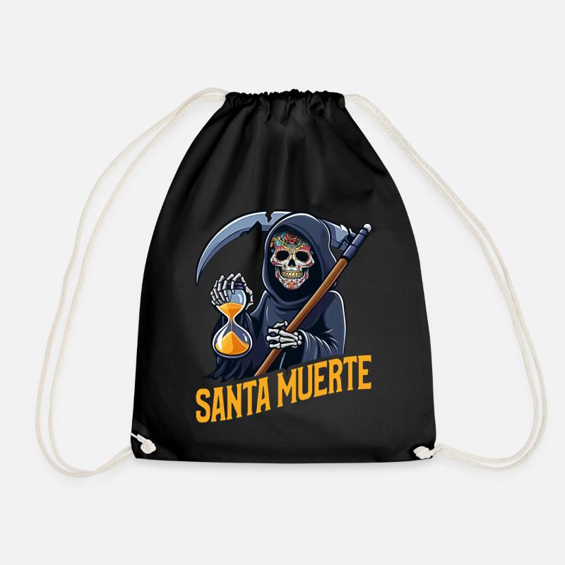 Santisima Muerte Dia De Los Muertos Mexikanisch - Turnbeutel - Schwarz