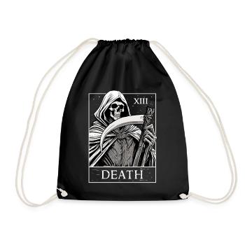 Carte de tarot de la mort de Santa Muerte Dia De Los Muertos - Sac de sport léger - noir - Devant