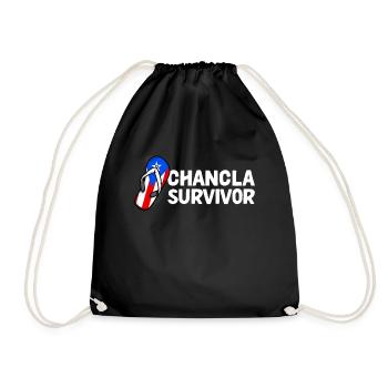La Chancla Puerto Rican Flag Puerto Rico - Drawstring Bag - black - Front